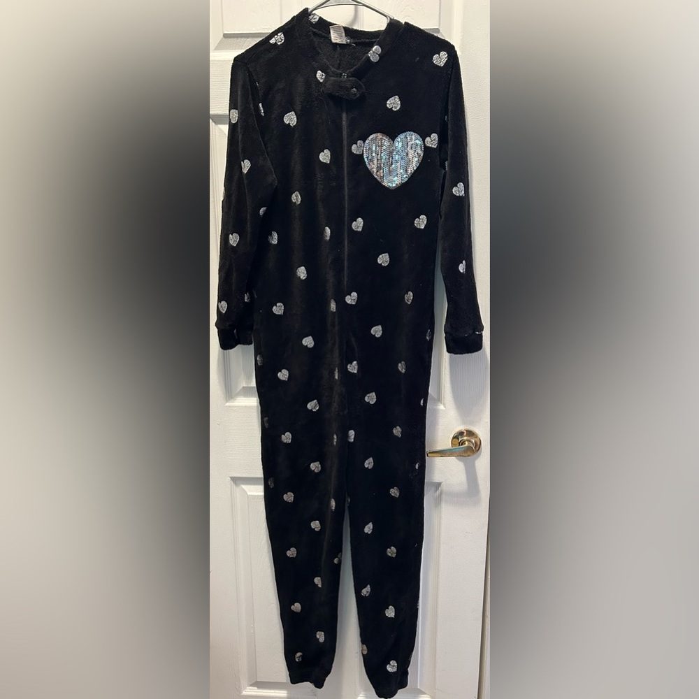 Em‎ & alfie adult small sequin heart love onesie
